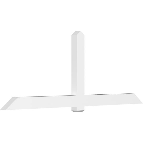 Ekena Millwork Eugene Architectural Grade PVC Gable Bracket, 108"W x 40 1/2"H x 4"D x 6"F, 9/12 Pitch GBP108X41X0406EUG00 - main